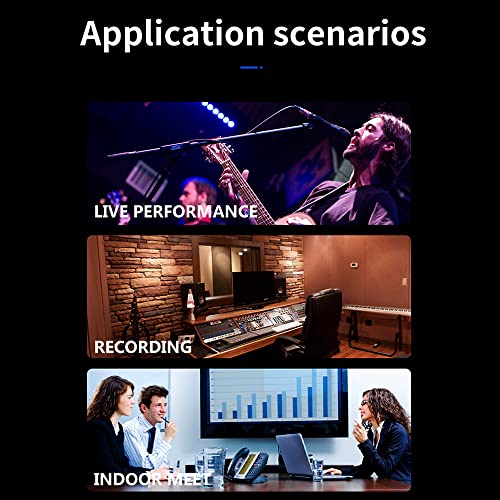 yeacher 1 Par de Microfone Sistema Sem Fio Sistema Transmissor Sem Fio Transmissor e Receptor para M