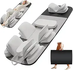 Esteira Massageadora, 28 Almofadas de Ar Tridimensionais, Pacote de Calor Termostático de Dupla Ação para a Cintura+Costas, 3 Níveis de Temperatura Que Podem Ser Ajustados Pelo Ttilizador