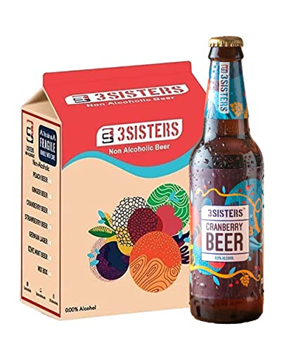 Image of 3Sisters Non Alcoholic Beer - Cranberry Flavor - (Pack of 6 Bottles x 330ml each)