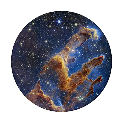 Webb Space Telescope Image Pillars of Creation New Star JWST PopSockets Swappable PopGrip, Black - Image 3