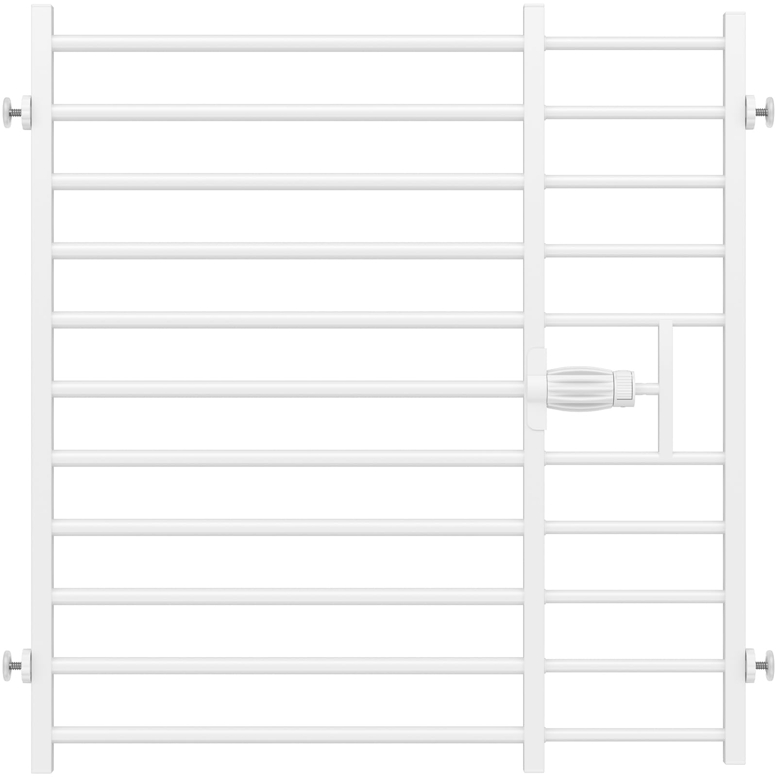 Malier Quick and Easy Setup & Removal Metal Baby Gate for Babies and Pets, 30'' Tall Pressure Mounted Dog Gate for Stairs, 29.5"- 45" Wide Safety