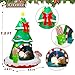 Joliyoou Christmas Inflatable Decoration, 7.2FT H Air-Blown Lighted Christmas Tree Sleeping Inside A Deer, Jumbo Blow Up Xmas Tree Adorned with Red Bow Gift Boxes for Outdoor Indoor Decor
