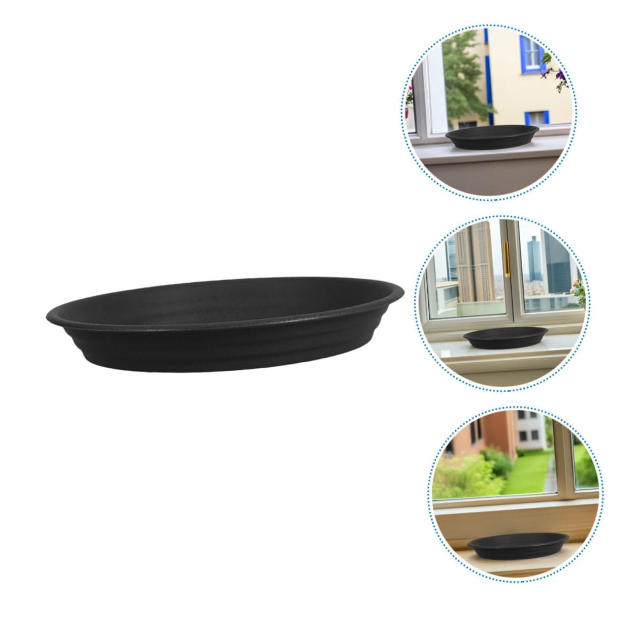 5 Piezas Bandejas para Macetas Resistentes de PP y Platos de Goteo para Plantas Redondos Protectores de Superficies Interiores y Exteriores para Saludable