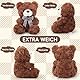 Teddybär, Teddybär Klein Kuscheltier für Kinder, Süßes Plüschtier Spielzeug für Jungen und Mädchen, Beste Braun Teddy Bear für Babyparty Deko, Geschenke für Geburtstag, Weihnachten, Valentinstag