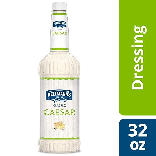 Miniatura 2 de Hellmann's Classics Caesar - Botellas de ensalada para aderezo de ensalada sin gluten, sin sabores artificiales, colores o jarabe de maíz con alto