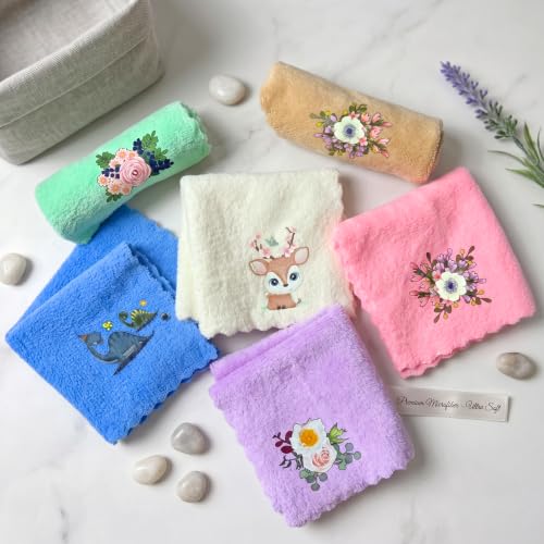 Image of Face Towel - Set of 12 (25x25 cm,Multicolor) Rumal /Handkerchief /Hanky Set for Women, Kids and Newborn Babies | Ultra-Soft, Quick Dry, Absorbent | Small Towel for Hand & Face Wash