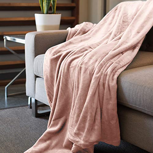 Kingole Flannel Fleece Microfiber Throw Blanket, Luxury Timid Pink Travel/Throw Size Lightweight Cozy Couch Bed Super… - Image 4