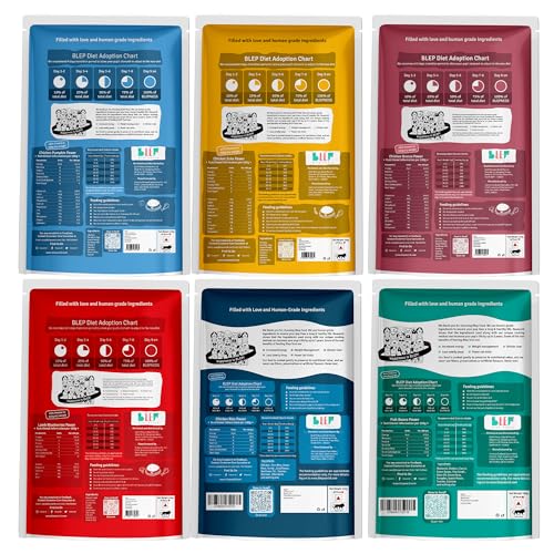 Image of BLEP Healthy Dog Food for Adult & Puppies | 6 Different Non Veg Zero Preservatives| Dog Trial Pack | Wet Dog Food | Complete Meal & Balanced | 600g | 6 Packs of 100g