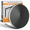 HOGARLAX 12M - Burlete Puerta Entrada, Burlete Ventana, Junta de Goma Adhesiva, Aislante Térmico Ventanas y Puertas, Aislante Acústico - Tira de Sellado Autoadhesivo para Huecos de 3 a 6 mm (Negro)