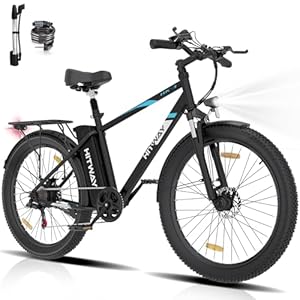 HITWAY Elektrische fiets, 26 x 3,0 inch e-bike, 250 W, elektrische fiets, mountainbike, afneembare lithiumbatterij, 48 V/15 Ah, 7 versnellingen, stadsfiets, Nederlandse fiets, dames, fiets,