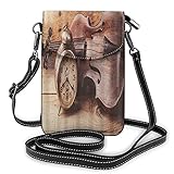 🍸 【Struttura】 Una tasca frontale, due tasche principali e tre fessure per carte interne. La tasca del telefono ha un bottone a pressione magnetico da 5,5 pollici o più piccolo e le due tasche principali possono contenere monete, carte e biglietti.