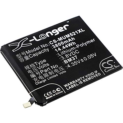         CS-MUM521XL Batería 3800mAh Compatible con [XIAOMI] Mi 5s Plus (China Version), Mi 5s Plus Premium Edition (China Version) sustituye BM37 (China Version)       