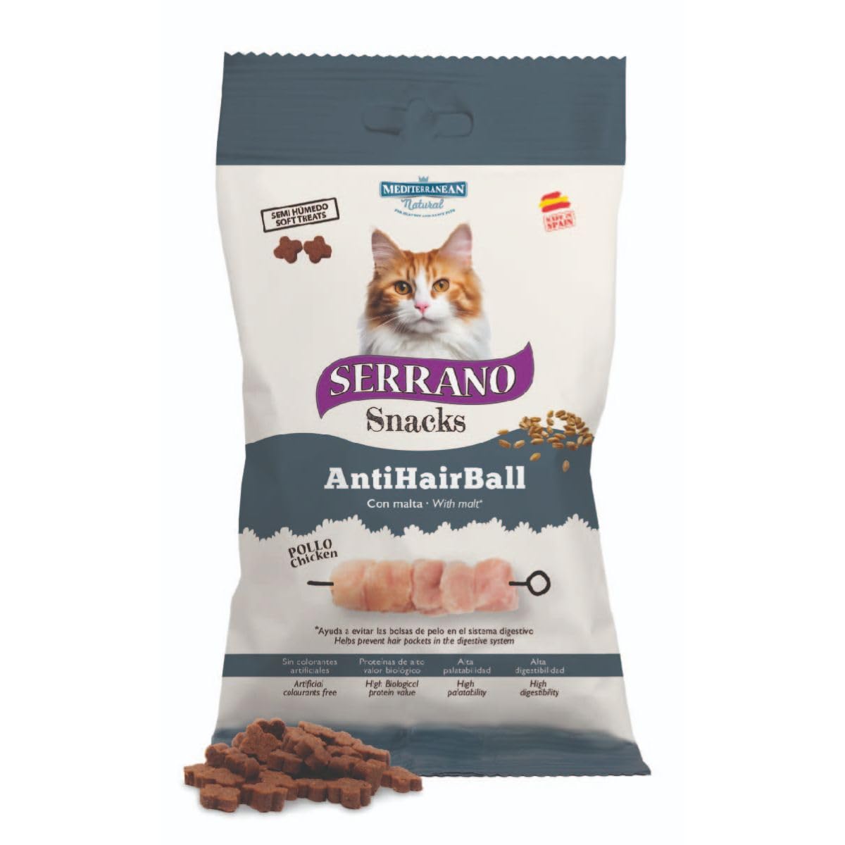 Serrano Chicken Snacks and Hair Ball Anti-Ball, 50 g