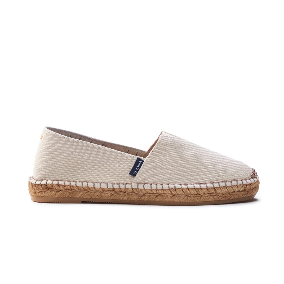 Barceloneta Espadrille Canvas Women's Flat Slip On Shoes Handmade in Spain Fashionable Organic Cotton Canvas Lightweight Material with 100% Natural Jute Midsole for All Casual Occasions