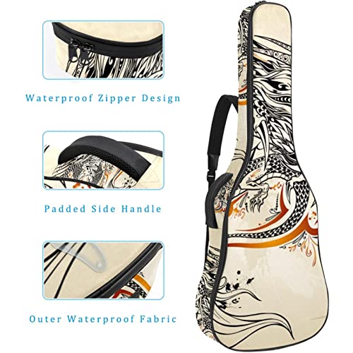 Housse de transport étanche pour guitare acoustique avec double bandoulière et poche pour bateau de pirate, gouvernail… - Les Beatles, Paul McCartney, John Lennon, RIngo Starr, George Harrison Housse de transport étanche pour guitare acoustique avec double bandoulière et poche pour bateau de pirate, gouvernail… – Image 5
