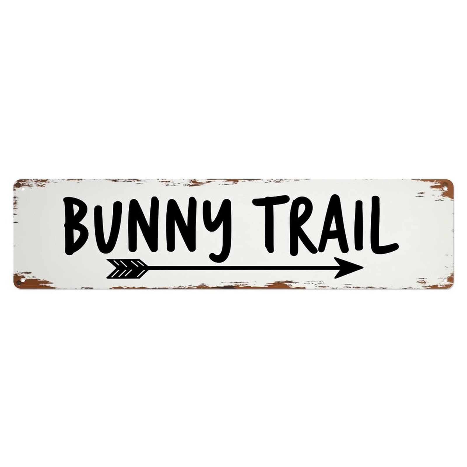 Bunny Trail Arrow Sign Metal Tin Sign Plaque