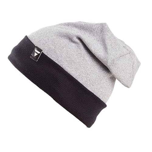 Kit 2 Gorros Toucas Brohood Canelado Bicolor Preto Cinza