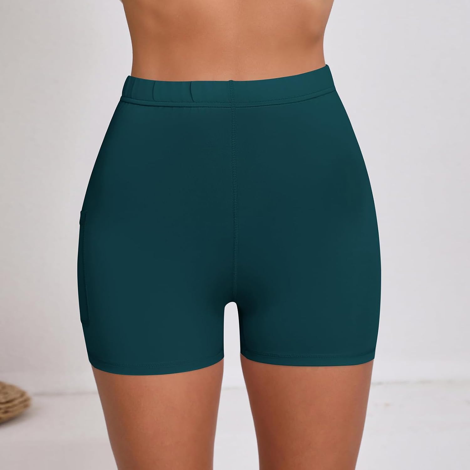 Gym Shorts for Women Scrunch Butting Lifting Tummy Control Biker Shorts with Pockets High Waist Yoga Booty Workout