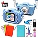 Produktbild ShengRuHai Kinderkamera, Digitalkamera Kinder mit USB Ladefunktion, Ausgestattet mit 32 GB Speicherkarte, 1200 MP 1080p HD Bildschirm, Eignet sich sehr gut als Geschenk für Kinder auf Weihnachts(Blau)
