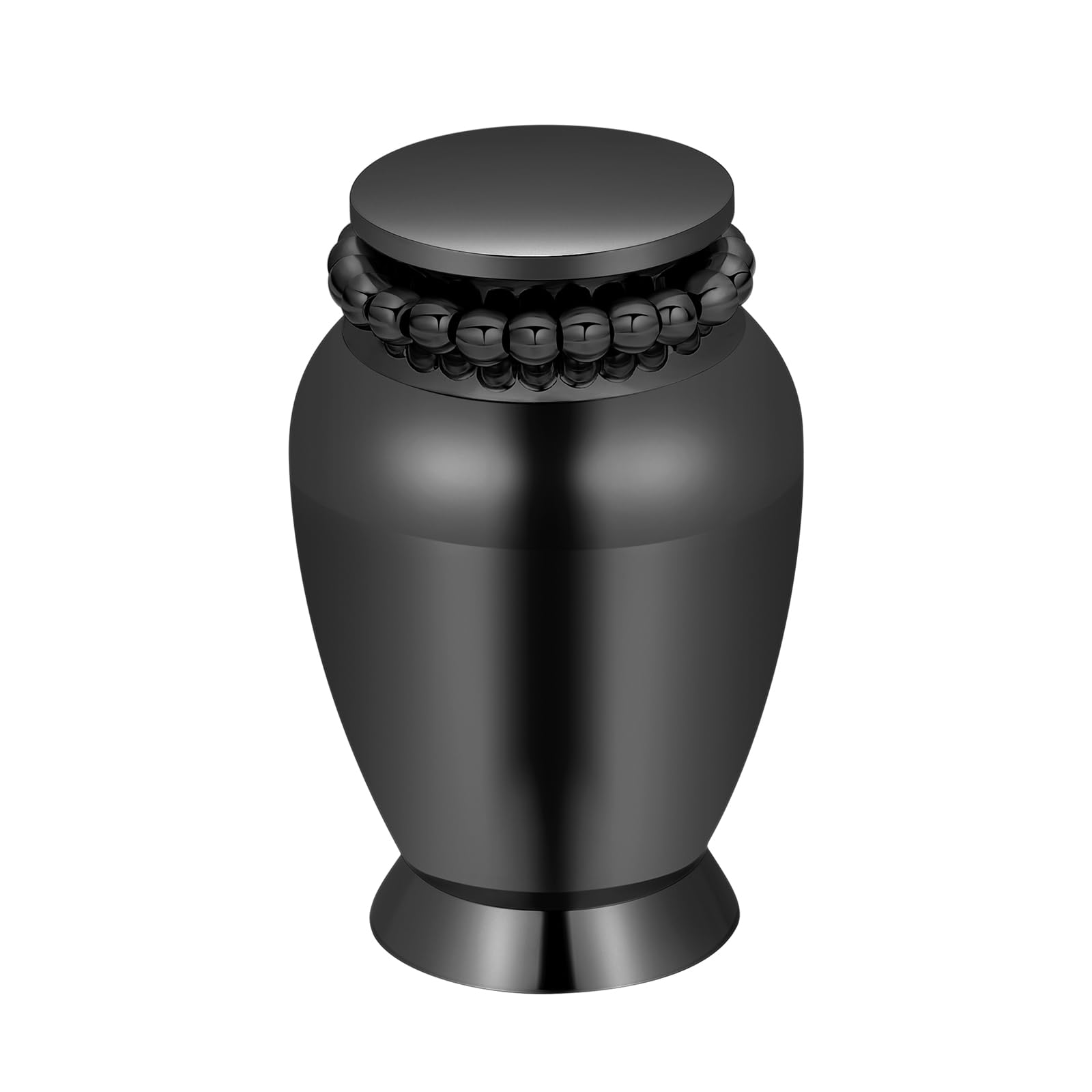 Kleine Urnen für menschliche Asche Andenken Kremation Urne für menschliche Asche mit Flügeln Charme Mini Personal Funeral Urne für Haustier (Schwarz-große Flügel)