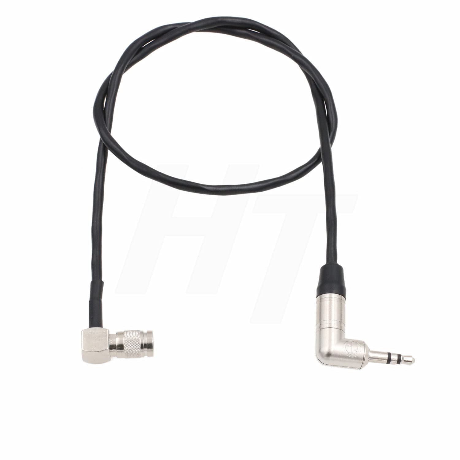 HangTon LTC Timecode Cable for UltraSync ONE DIN1.0/2.3 to 3.5mm Mini Jack Right-Angle for DSLR 45cm