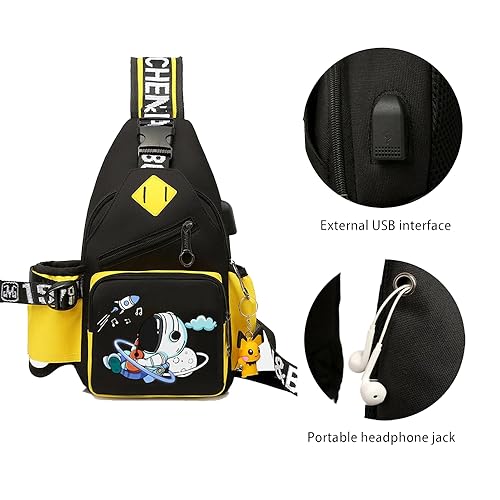 Fashion One-Shoulder Backpack Men's Business Chest Bag Outdoor Casual Men's Shoulder Bag Small Satchel (Black 3)3