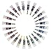 Creative Joy Acrylic Paint Set & Brushes with Rich Pigments in 24 Vivid Colors with 6 Pro Brushes is Great for Intermediate, Advanced and Hobby Painters from Kids Through Adults (24 Paints)