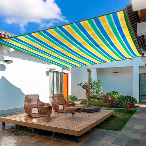Filet d'ombrage anti-UV avec oeillets de fixation pour balcon et pergola