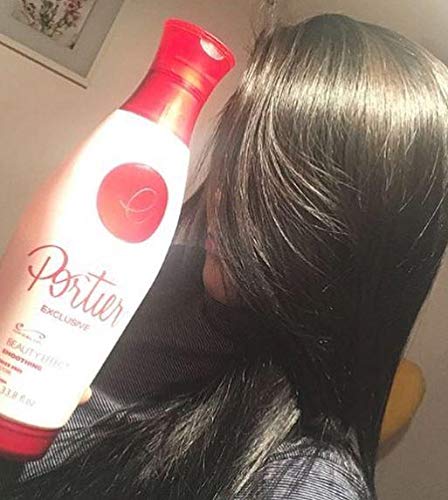 Portier Brazilian Keratin Straightening Exclusive Blowout Hair Progressive Brush VIP Shampoo & Mask (Formol Free) 1 L of Each - Image 3