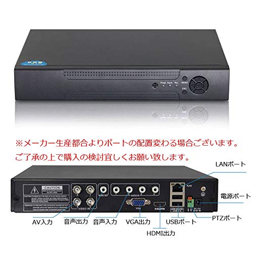 Amazon.co.jp: TKS 防犯カメラ 録画措置付き 4CH同時録画可能 VGA/HDMI