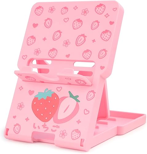 TIKOdirect Soporte de interruptor para Nintendo Switch, Steam Deck, Switch OLED, Switch Lite, lindo soporte ajustable Kawaii, soporte antideslizante