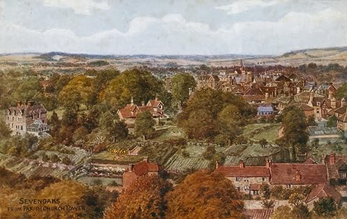 Tableau Sevenoaks église affiche impression d'art Alfred Robert Quinton toile 60x90cm