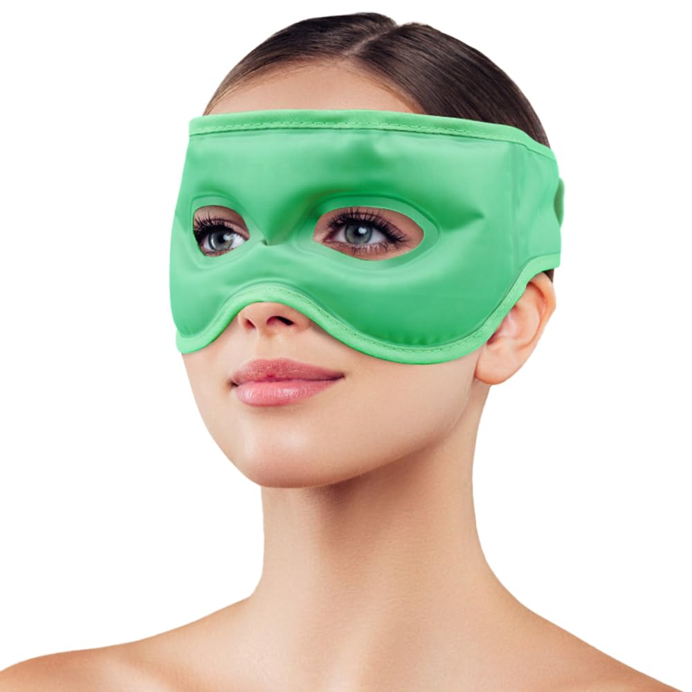 NEWGO Gel Eye Mask Reusable Cooling Eye Mak with Eye Holes, Cold Eye Mask Eye Ice