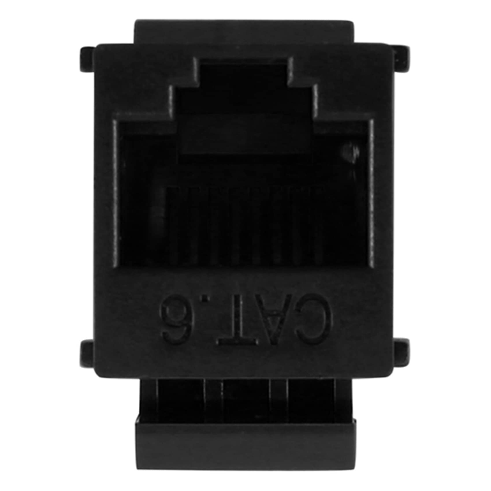 100X RJ45 złącze gniazdo Cat6 RJ45 przedłużacz łącznik Ethernet sieć LAN złącze wtyczka 6 przedłużaczy adapter (czarny)