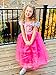 ReliBeauty Girls Drop Shoulder Princess Costume Dress up, Ankle-Length, Hot Pink, 6-6X/130