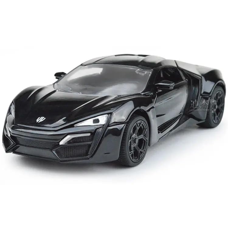 Image of Lykan Hyper Toy car Metal Die Cast Open Door Sports Car Toy for Boys with Light & Car Sound for Kids (Black)