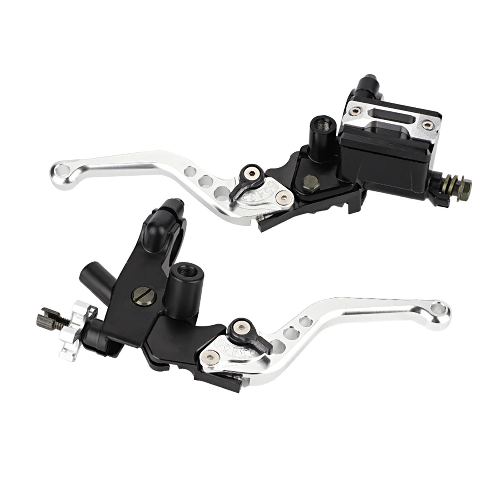 Leviers d'embrayage de moto universels 7/8 VBESTLIFE maître-cylindre de frein argent réglables