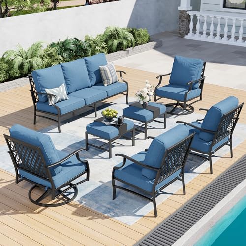 SUNSHINE VALLEY 7 Piece Metal Outdoor Patio Furniture Set, Patio