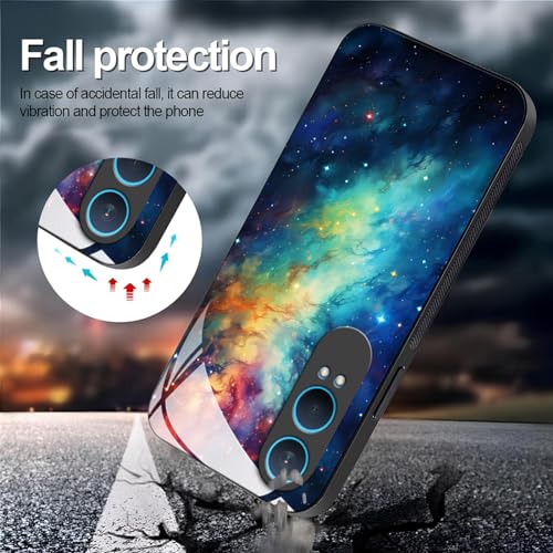 YUXING Slim Case for OnePlus Nord CE 4 Lite 5G, Abstact Art Geometry Pattern Design Anti-scratch Glass Back Cover - Image 3