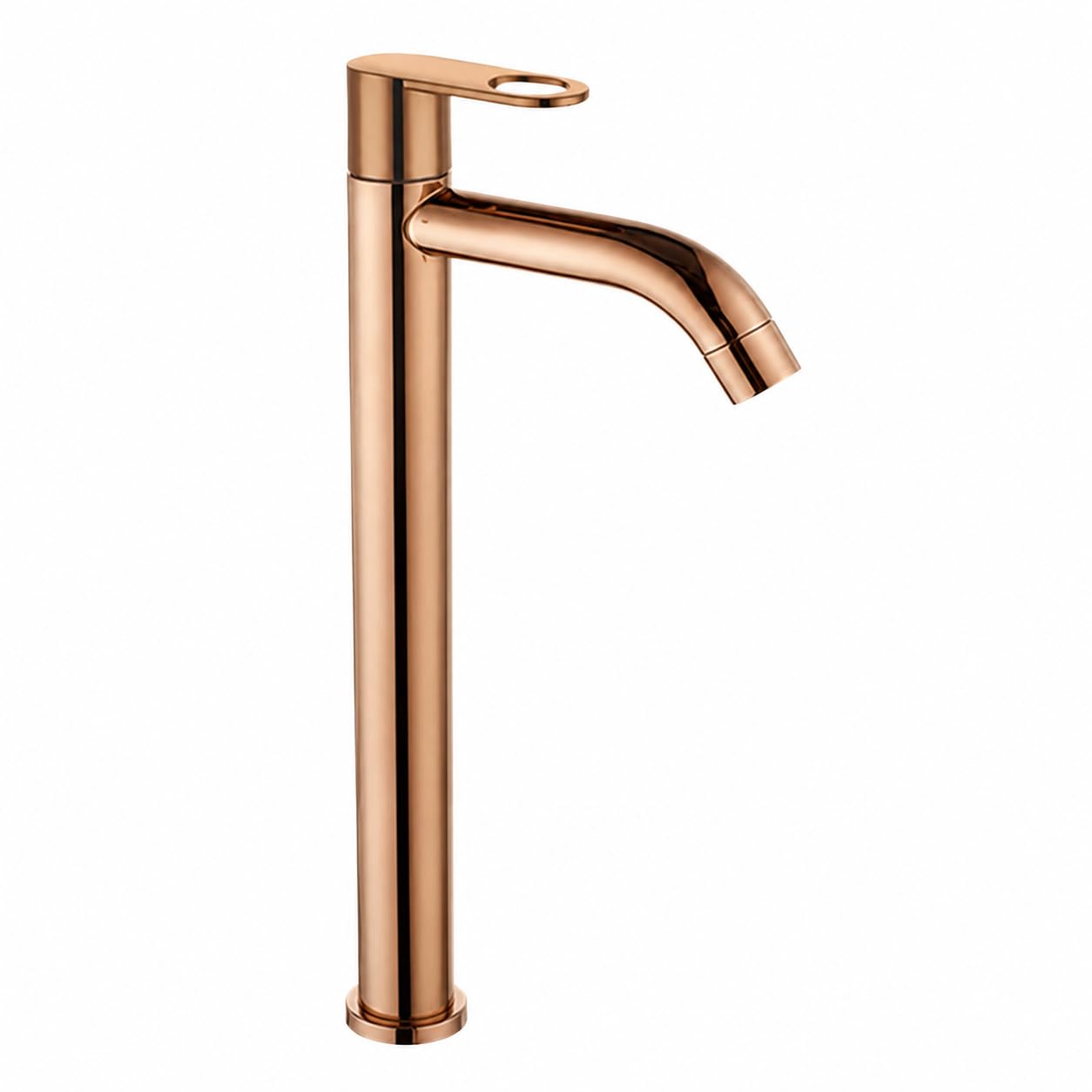 RM Powertech Prime Rose Gold PVD Coated SS-304 Tall Pillar Cock Tap with Long Spout & 12 Inch Pillar Tap Faucet-image-33