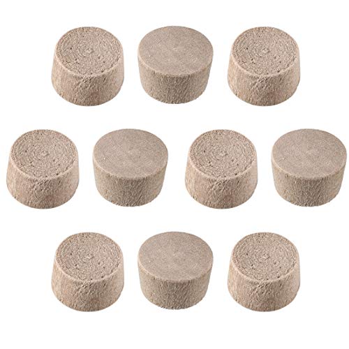 Image of uxcell Wood Button Top Plugs 9 /25 Inch Cherry Hardwood Furniture Plugs 1 /4 Inch Height 50 Pcs
