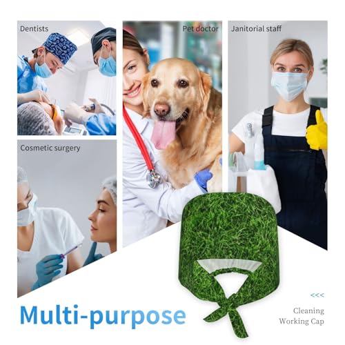 Image of Unisex Adjustable Surgical Sweatband - Elastic Bandage Cap - Scrub Caps for Nurse Working Cap