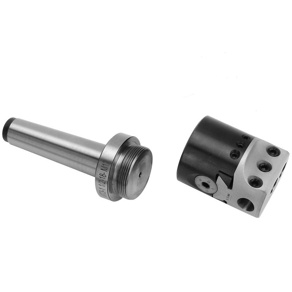 Outil d'alésage, Haute dureté 1-1/2-18UNF M12 MT3 Acier au Carbone F1 Tête d'alésage Filetage de Queue Filetage de Queue de Queue pour l'usinage de la du Trou