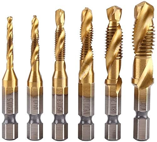 See full amazon price history chart for Mass Pro 6 Pcs Spiral Tap Drill Bit Set, Titanium Coated HSS Fluted Machine Screw Tap Kit, 1/4" Hex Shank Countersunk Tap Drill Bit, Drill Taps Metric M3 M4 M5 M6 M8 M10 Mass Pro 6 Pcs Spiral Tap Drill Bit Set, Titanium Coated HSS Fluted Machine Screw Tap Kit, 1/4" Hex Shank Countersunk Tap Drill Bit, Drill Taps Metric M3 M4 M5 M6 M8 M10 (B0D8ZPFZQ6) Amazon Price History, Amazon Price Tracker