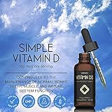 Vitamin D Drops - Vitamin D3 4000 IU Liquid for Adults - 60ml 1200 Drops - High Strength & Absorption Supplement for Strong Bones, Teeth, Immune System - Vit D 1000IU per 1 Drop - UK Made & Vegetarian - Image 2