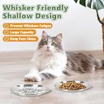 Wide Whisker Friendly Cat Dishes Set 6.7", Stainless Steel Cats Bowls, Shallow Food Bowl, Indoor Kitten Feeding Wet & Dry Food Dish to Prevent Whisker Fatigue(13 OZ) (Cat Dishes, 4 PCS) - Image 2