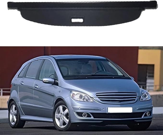 ZhangJW Frachtabdeckung für Mercedes Benz B Class W245 B180 B200 B170 2005-2011,Schwarz Ausziehbare Kofferraumabdeckung Rollo