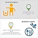 ABC White Beard Nets for Men Food Service 18'', Pack of 100 Nylon Beard Cover Protector with Elastic Ear Loops, Disposable Beard Covers for Men, Kitchen Beard Guard for Restaurant, Industrial Purposes