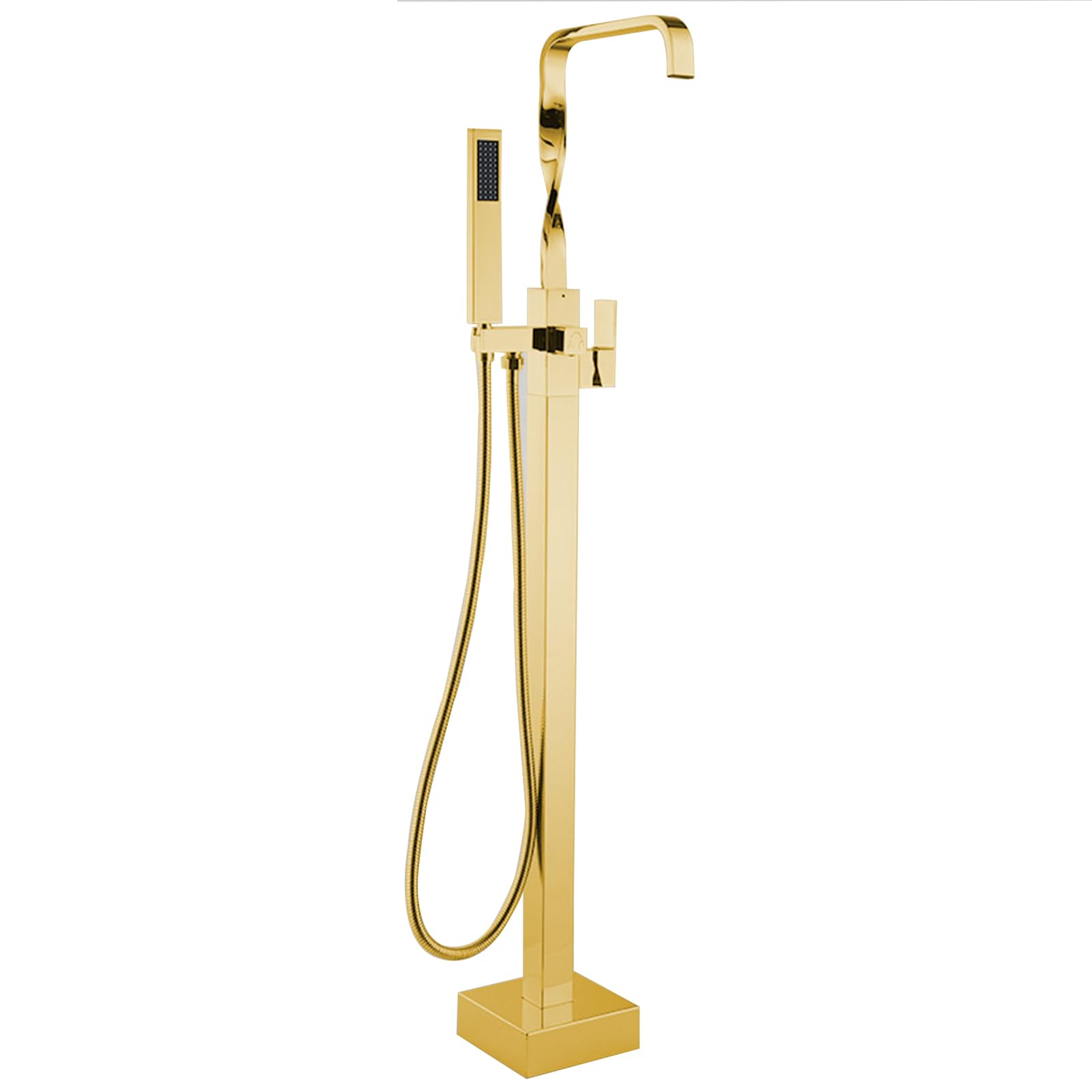 Mitigeur de baignoire cascade en laiton doré pour salle de bain de luxe