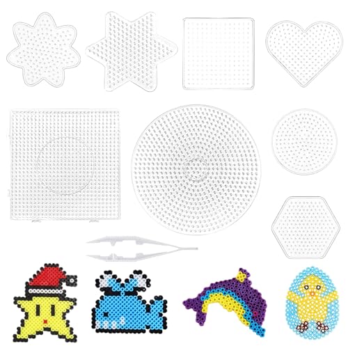 Set 10 Piastre Per Perline Da Stirare, Forme Varie, Per Bambini, Attività Creativa Fai Da Te, Regalo Educativo - 5